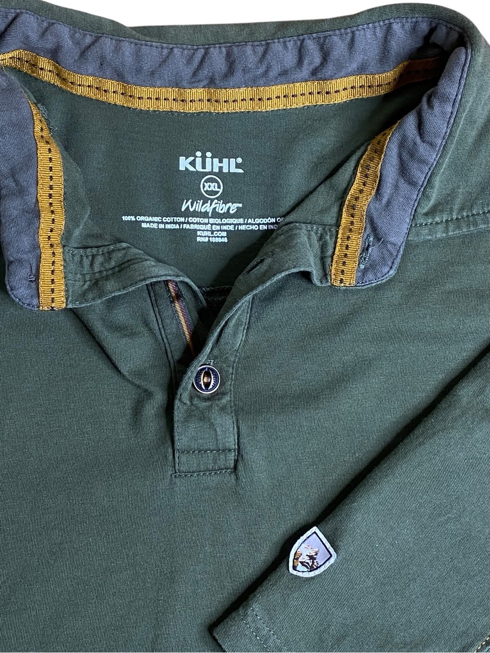 KUHL Wayfarer Short Sleeve Organic Cotton Polo Shirt Men’s XXL